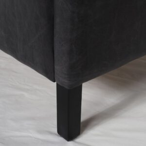 Sofa Triple Cuero Negro