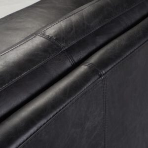 Sofa Triple Cuero Negro