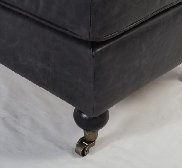 Pouf Cuero BLACK