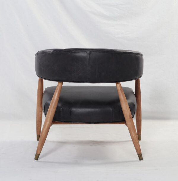 Sitial Wood Cuero Negro