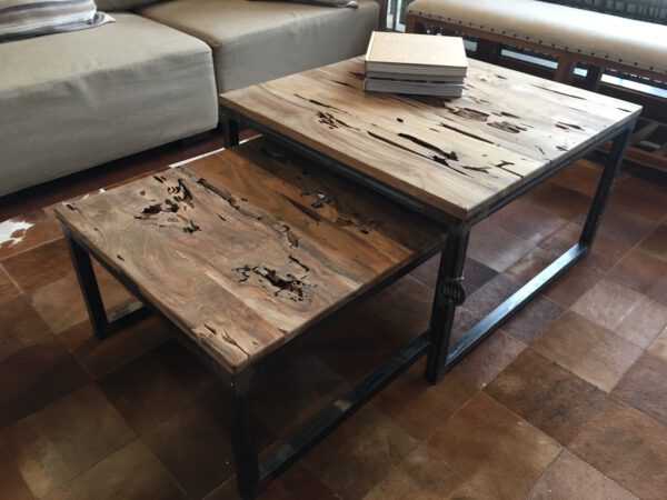 Mesa de Centro Doble Rustica
