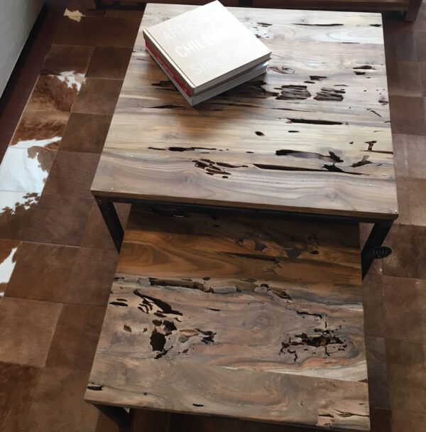 Mesa de Centro Doble Rustica