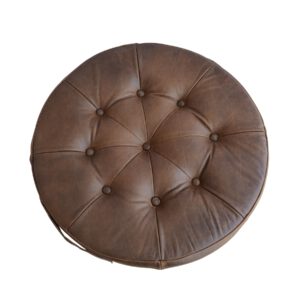 Pouf Baúl Cuero Chocolate