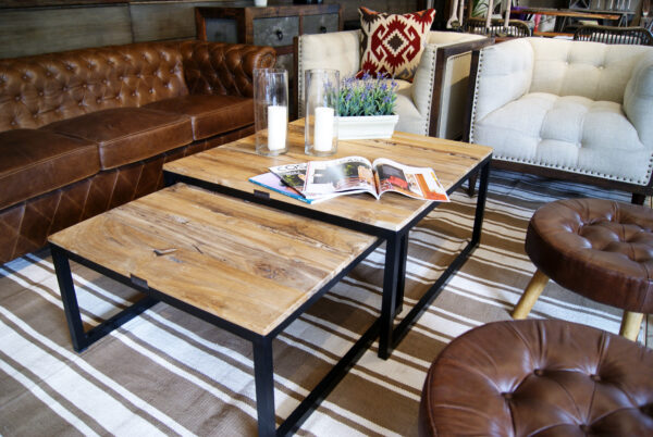 Mesa de Centro Doble Rustica
